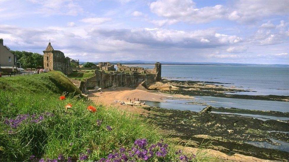 Beach at St Andrews Castle