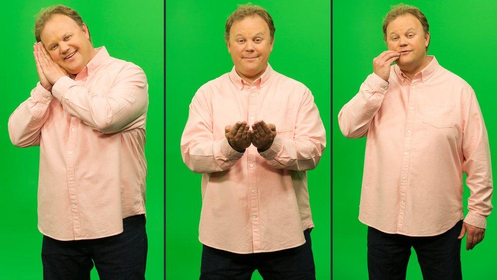 CBeebies star Justin Fletcher using Makaton.