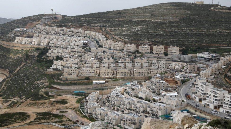 Jewish settlement of Ramat Givat Zeev in the Israeli-occupied West Bank (19 March 2020)