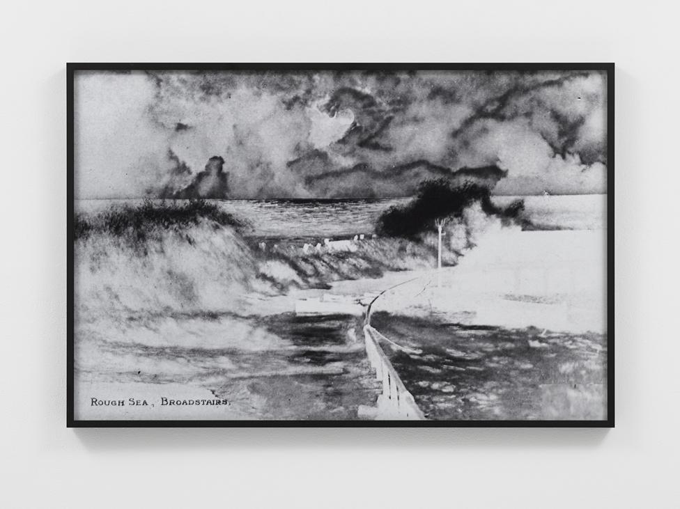 Rough sea postcard