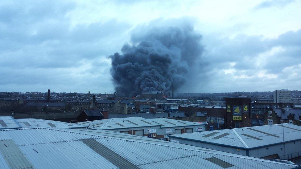 Mill fire Bradford