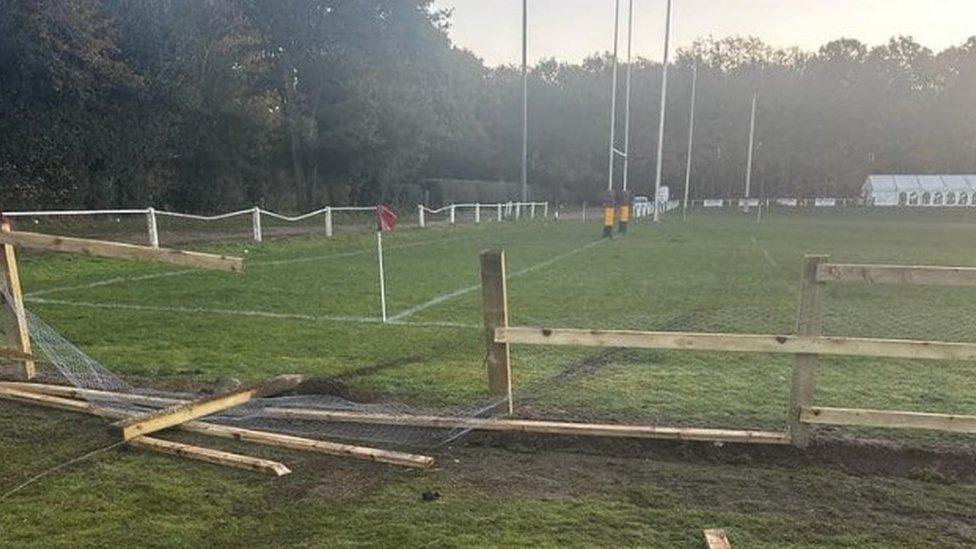 Damage at Queensmen Youth FC