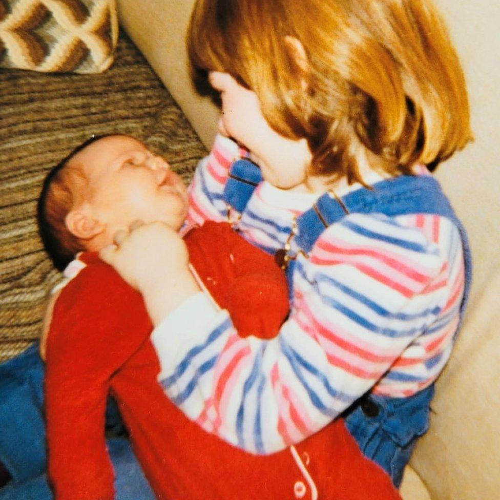 Amy with her big sister Kirsty