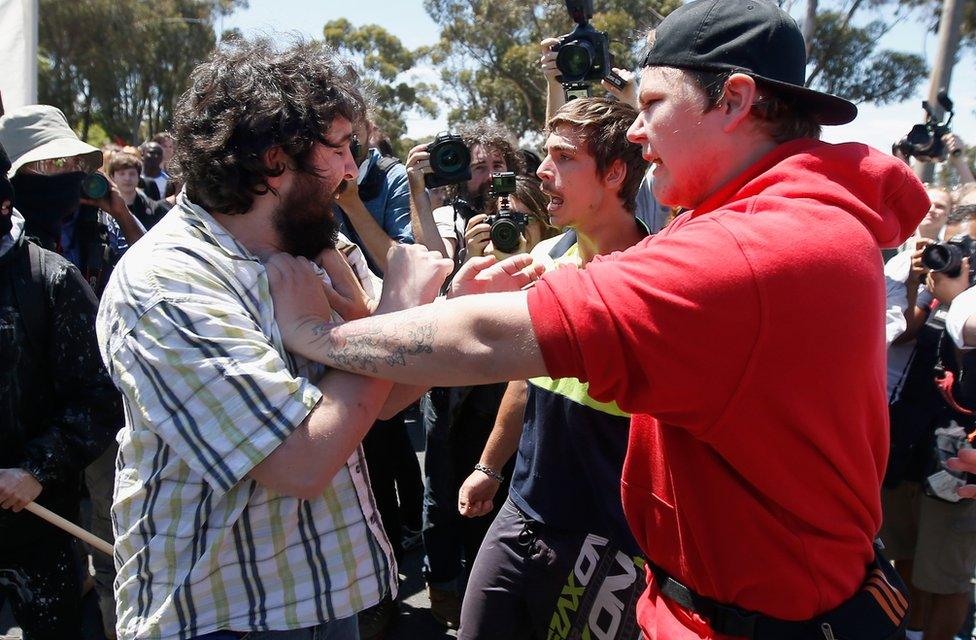 The largest protests were in Melbourne where locals had reportedly planned to demonstrate against the planned construction of a mosque on the city's north-western outskirts