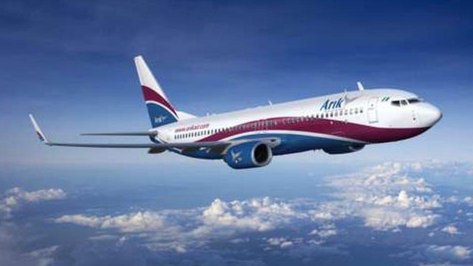 An Arik Airline plane