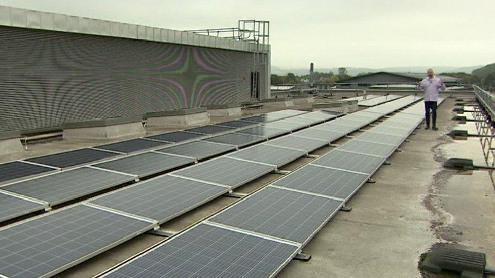 The roof of the archive centre