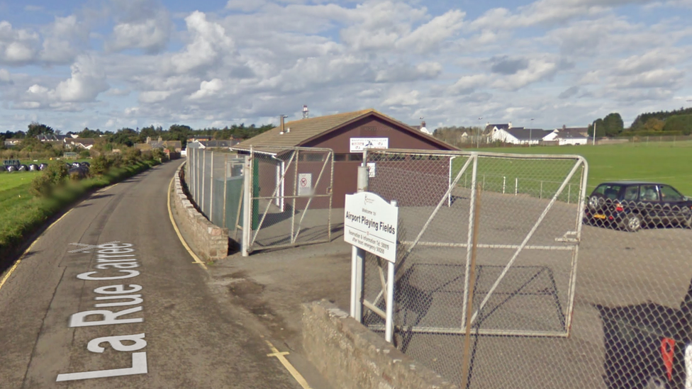 The Airport Playing Fields sign