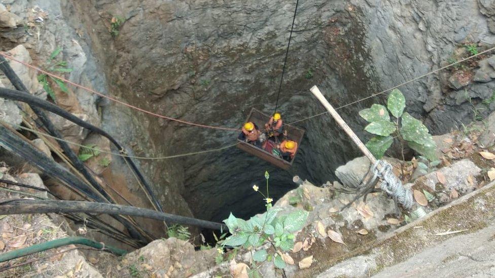 Rescue efforts to save the trapped workers