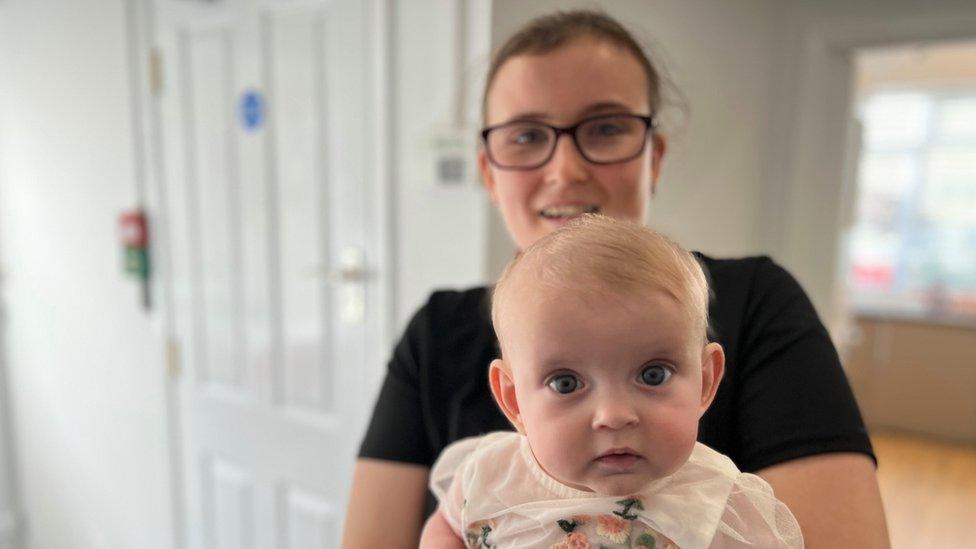 Tracy and her six-month-old daughter Jessica