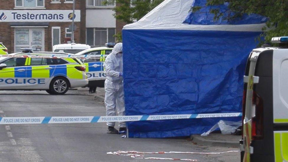 Tent at scene of man's death