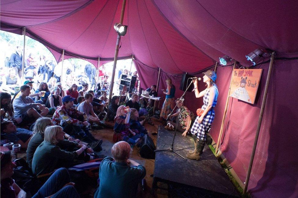 The line separating audience and artist becomes blurred at Hip Yak Poetry Shack's public poetry slam.