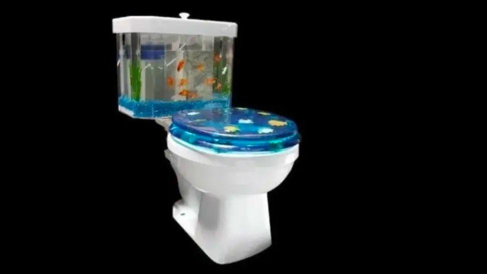 Fish 'n' flush toilet