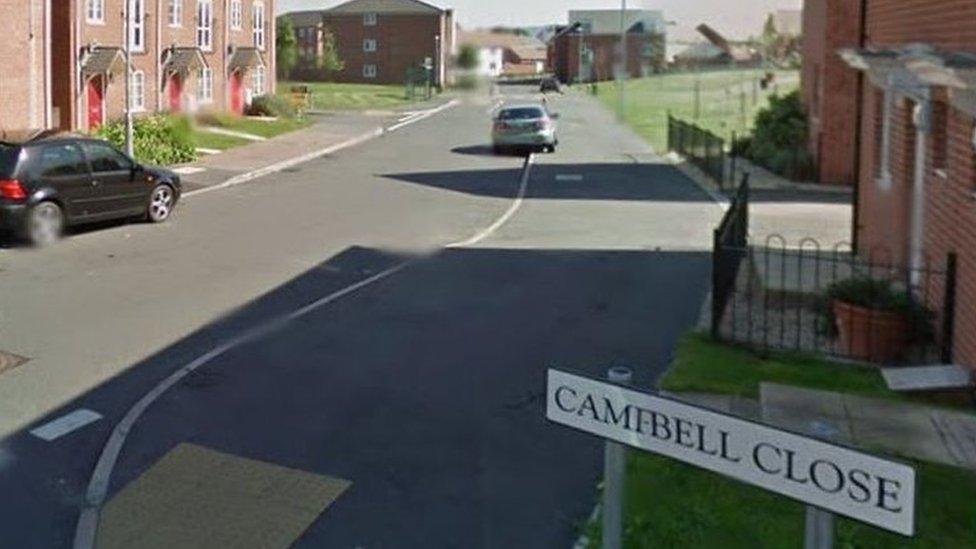 Street view of Campbell Close