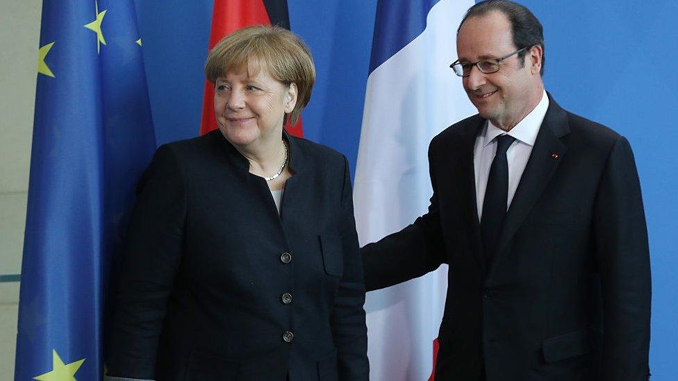 Angela Merkel and Francois Hollande