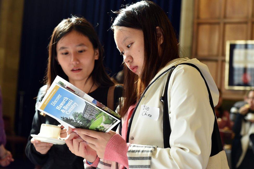 Chinese students at the university of Bradford a few years ago