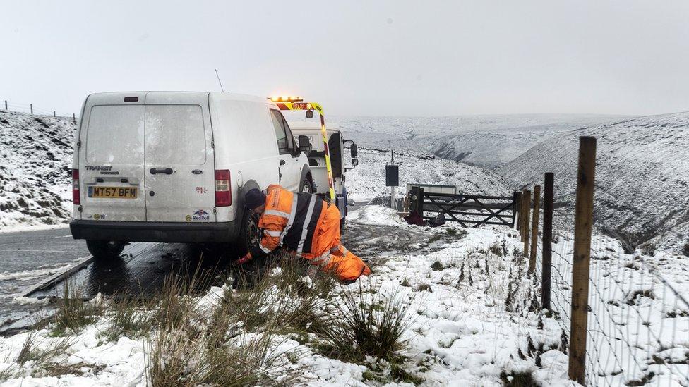 Car being rescued