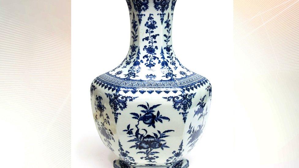 Blue and white Chinese vase