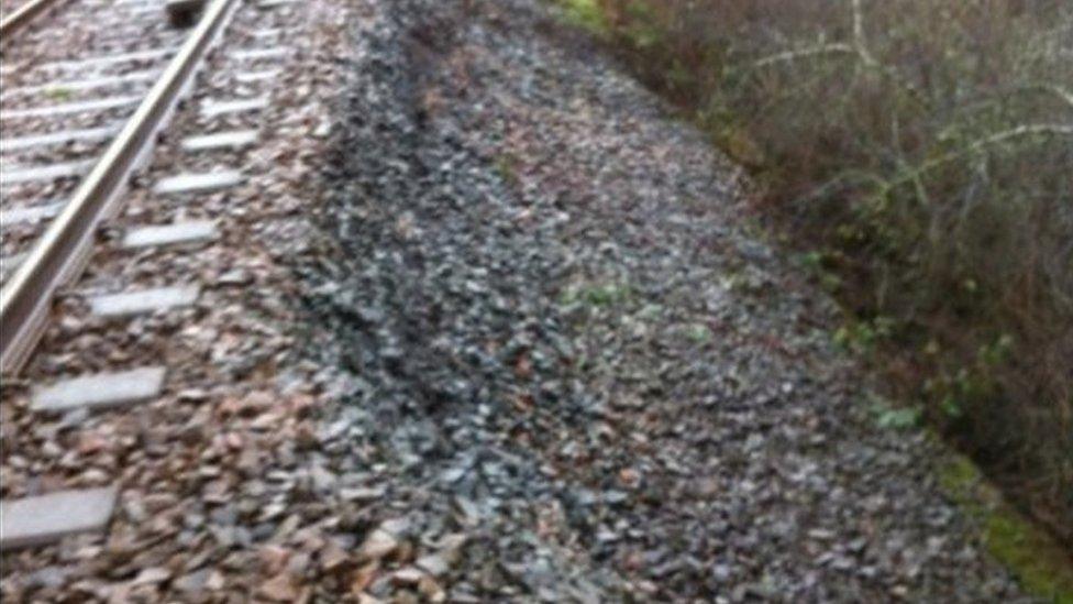 Landslip at Kilkerran