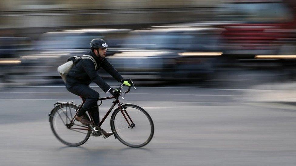 Cyclist in London