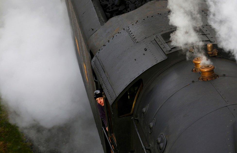 Man onboard Flying Scotsman