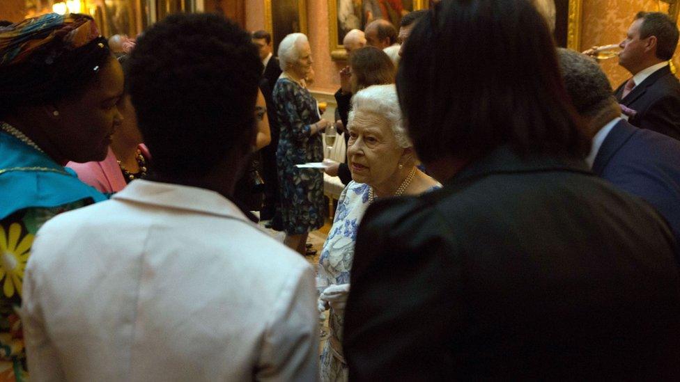 The Queen meets some of the winners at Queen's Young Leaders Awards