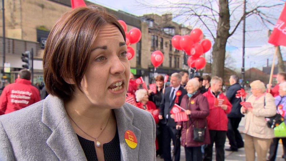 Kezia Dugdale on the campaign trail