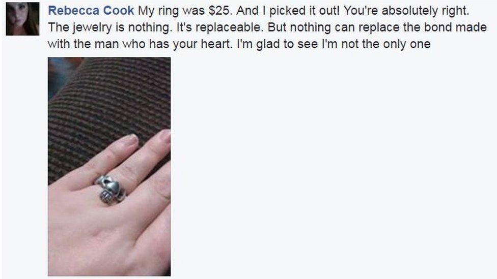 Rebecca Cook: My ring was $25. And I picked it out! You're absolutely right. The jewelry is nothing. It's replaceable. But nothing can replace the bond made with the man who has your heart. I'm glad to see I'm not the only one