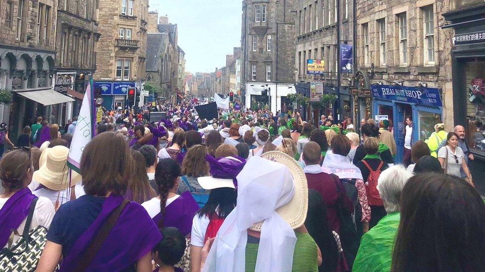 Marchers in Edinburgh