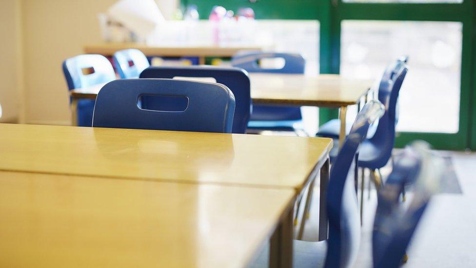 An empty classroom