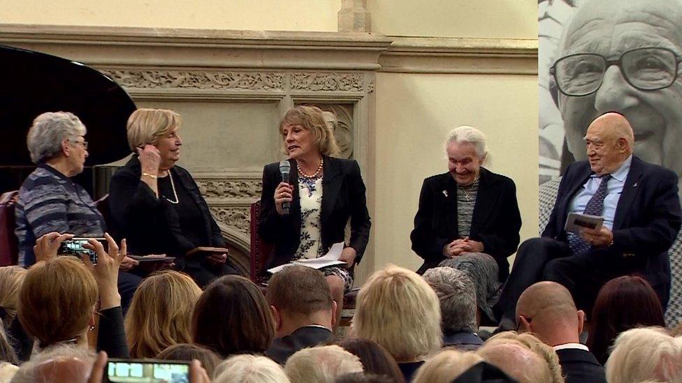 People rescued in the Kindertransport spoke of their experiences at the memorial service