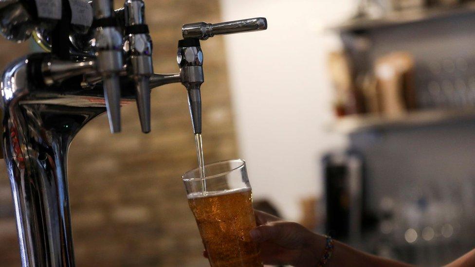 Pint being poured