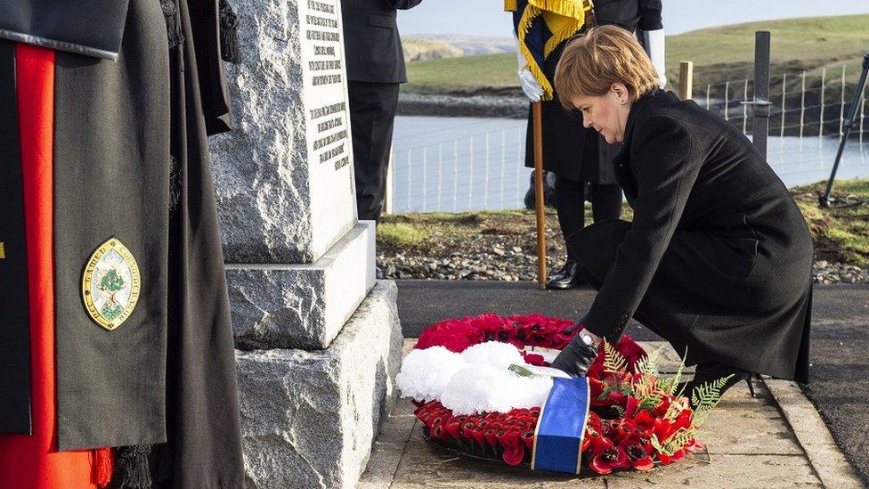 Nicola Sturgeon at Iolaire memorial