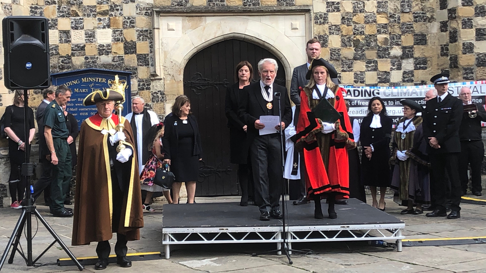 Mayor at the proclamation service in Reading