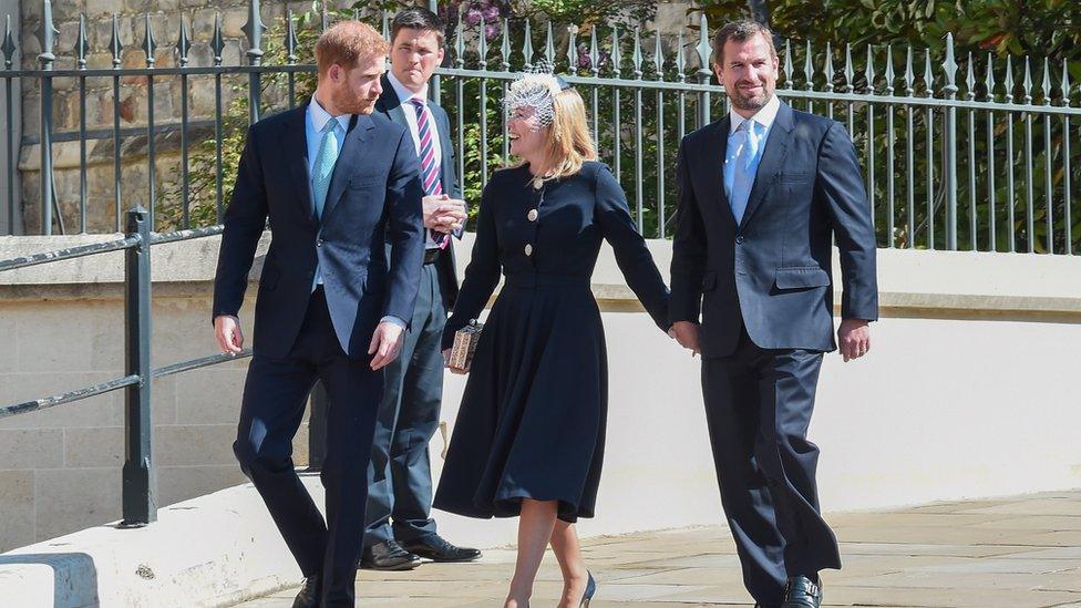 The Duke of Sussex, Autumn Phillips and Peter Phillips