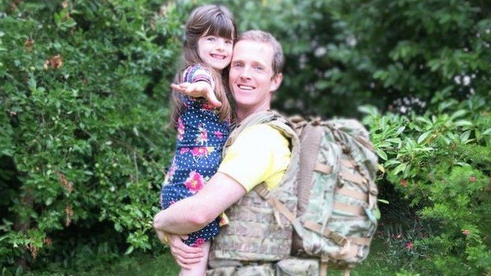 Major Chris Brannigan and his daughter Hasti