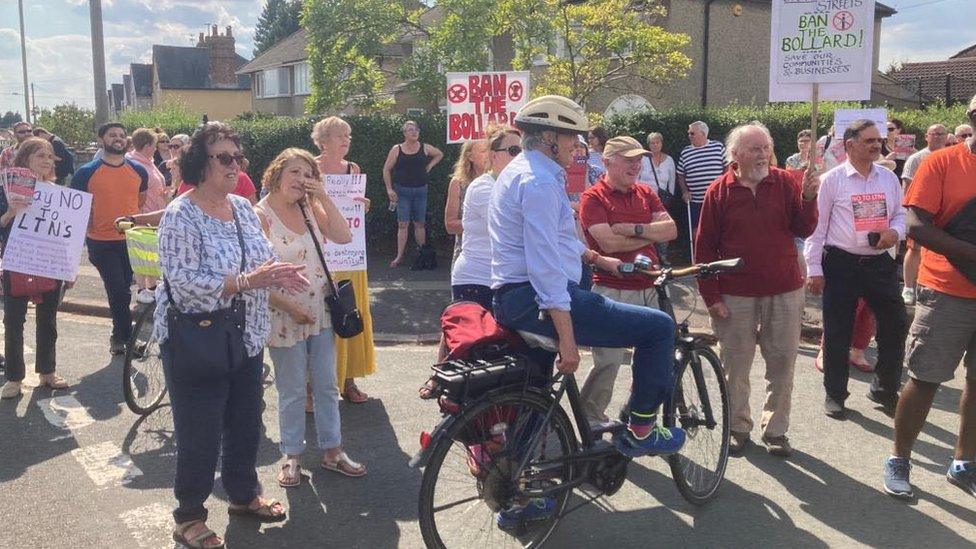 protesters in Cowley