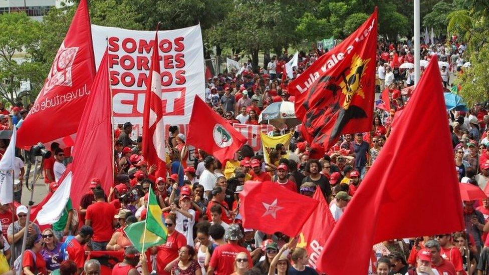 Lula supporters rally in Porto Alegre. Photo: 24 January 2018