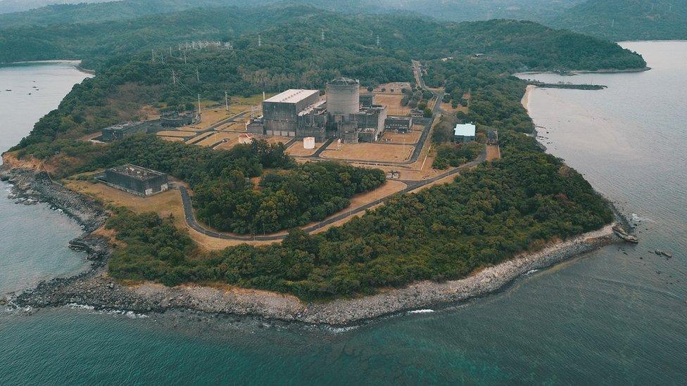 An image of the Bataan nuclear power plant from above