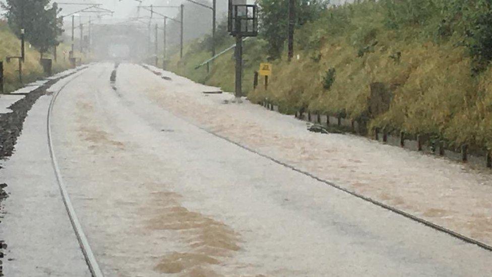 Flooding on West Coast mainline