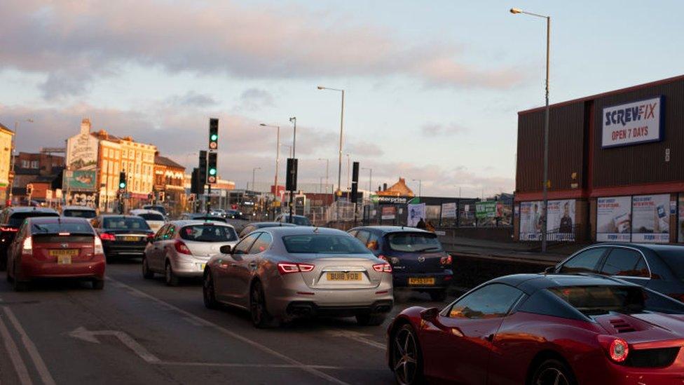 Traffic in Digbeth