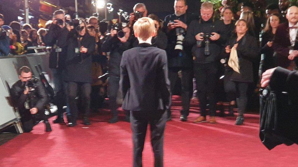 Will on red carpet at series premiere