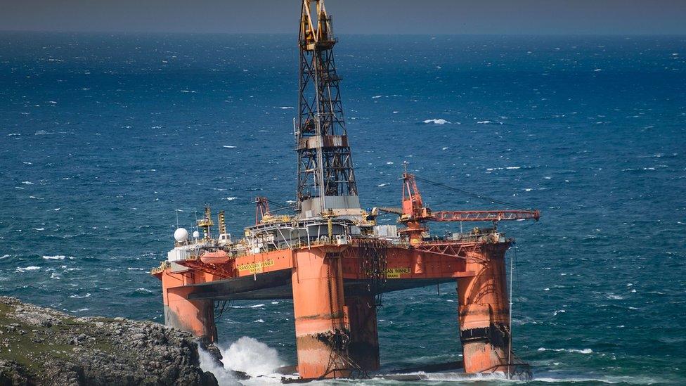 Oil Rig washed up on Scottish shores