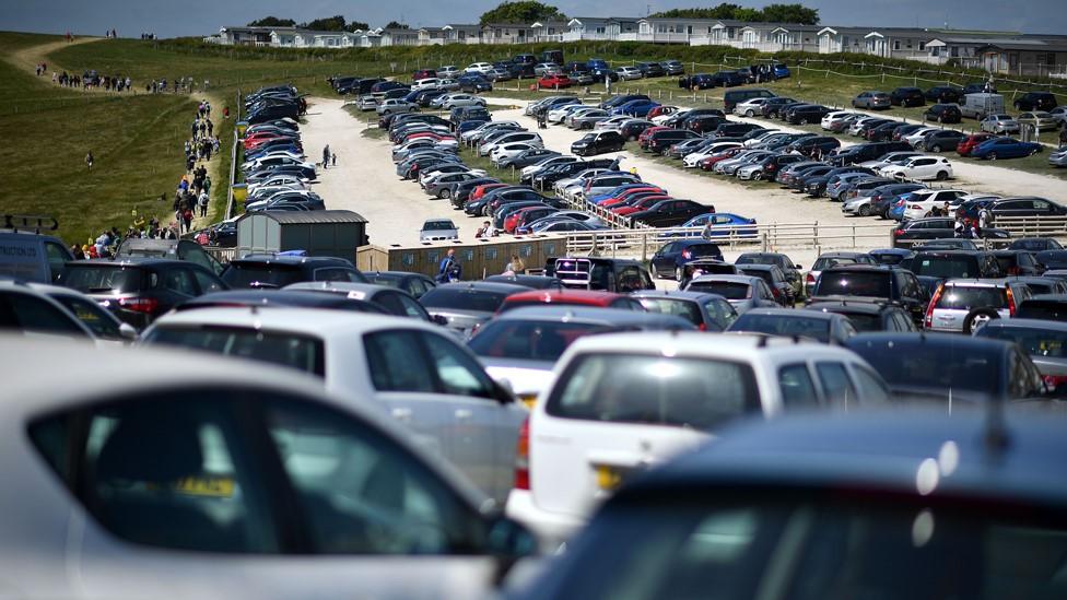 Lulworth car park May 2020