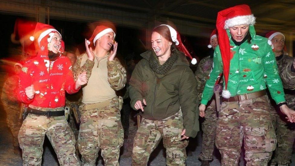 Troops in Afghanistan at Christmas