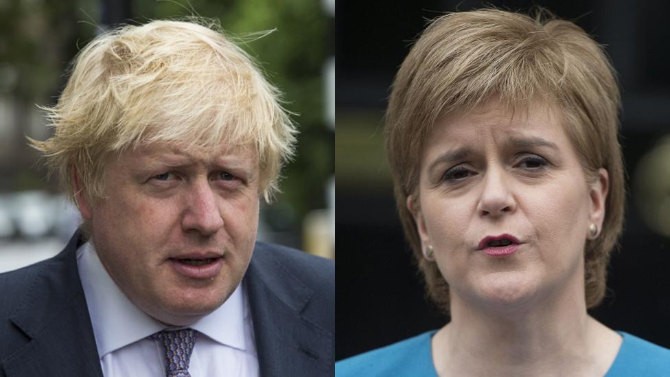 Boris Johnson and Nicola Sturgeon