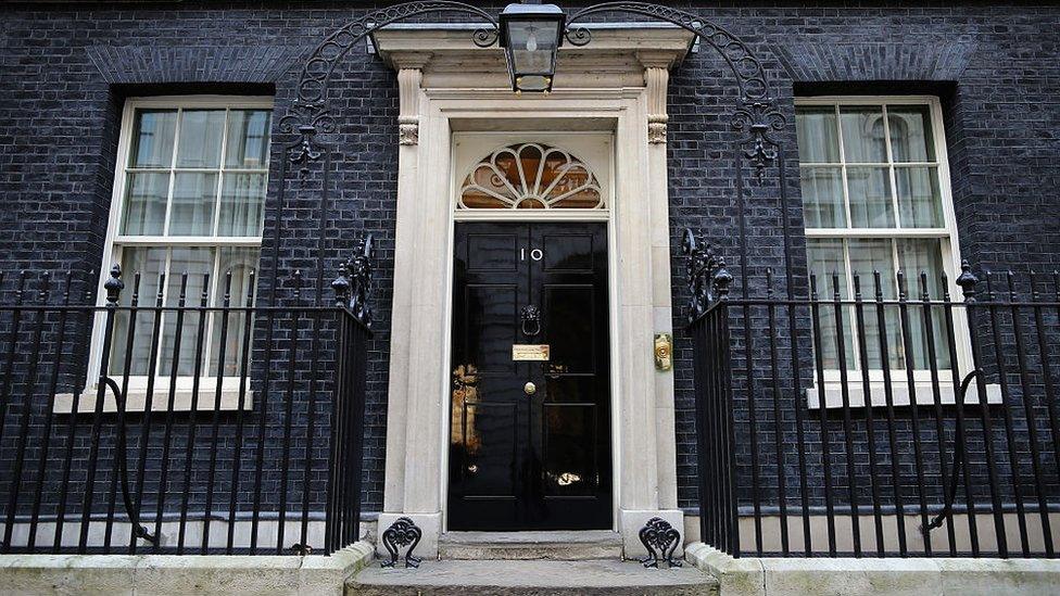 photo of number ten downing street's door