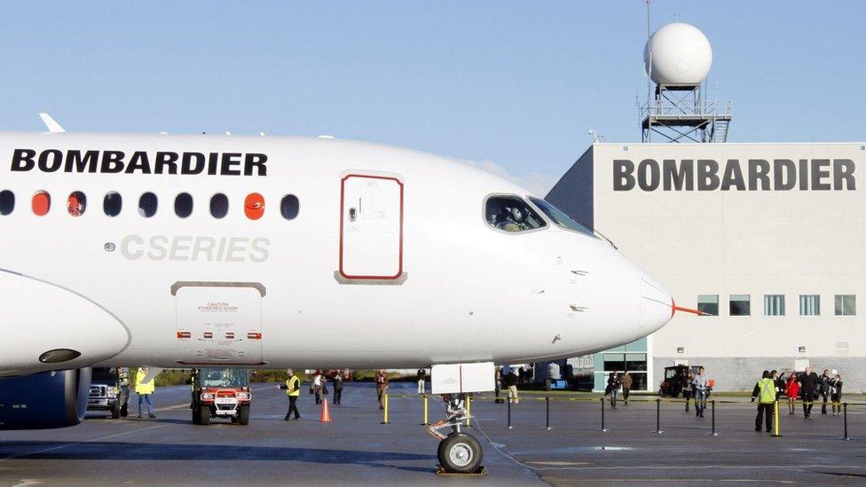 Bombardier plane