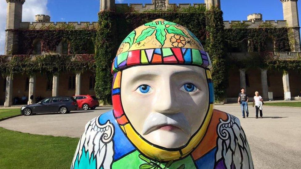 Baron in grounds of Lincoln Castle