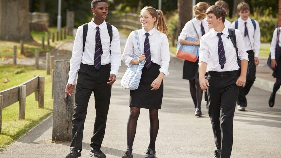 Stock picture of school pupils