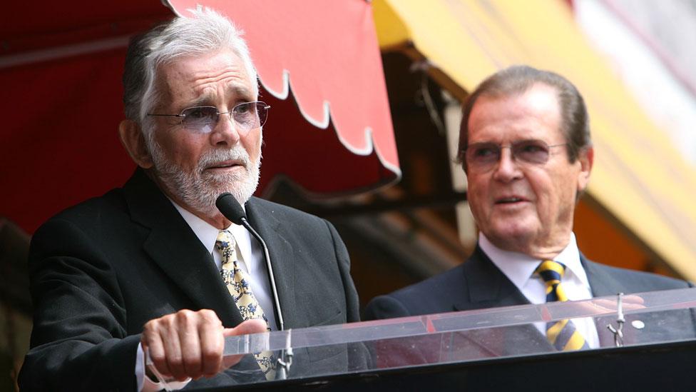 David Hedison with Sir Roger Moore in 2007